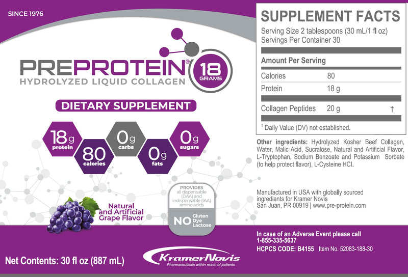 PreProtein® 18g Liquid Predigested Protein – Grape