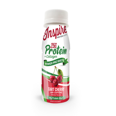 Inspire 25g Whey & Collagen Complete Protein Power Shots - Tart Cherry with Caffeine