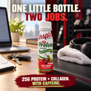 Inspire Tart Cherry Protein + Collagen Power Pro Shot with caffeine, featuring 25g of protein for the 3 p.m. slump.