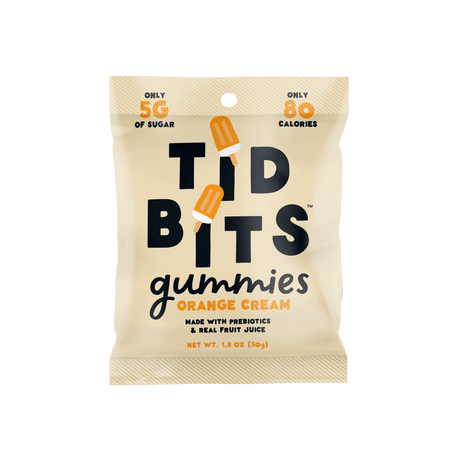TiDBiTs Gummies - Crème à l'orange / Un paquet (LIQUIDATION : Meilleur avant le 2 octobre 2026)