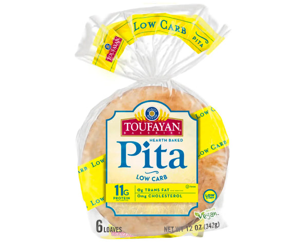 Toufayan Bakeries Low Carb Pita Bread 6 pack