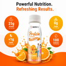 BariatricPal Tropical Orange Protein + Collagen Power Shot with 25 grams of protein in a 3-fluid-ounce bottle.
