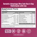 Bariatric Advantage Ultra Solo with Iron, a once-daily calcium-free multivitamin with 45 mg of iron. Formulated for DS/SADI procedures