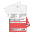 The back of a product packaging features instructions for using a skin patch, listing ingredients, suggested use, and cautions, with a colorful design and clear layout for easy reading.