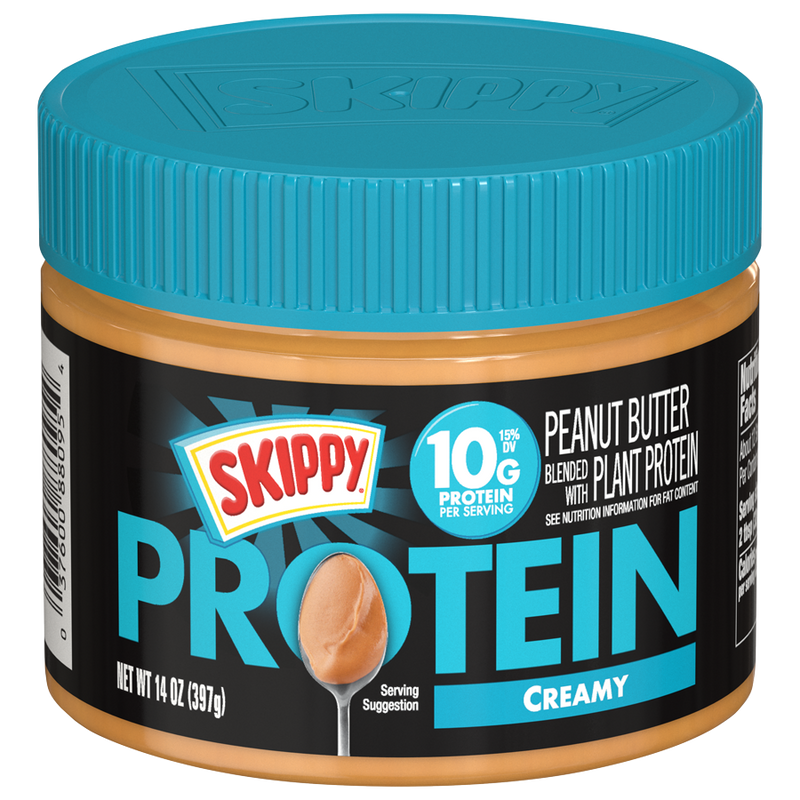 SKIPPY Peanut Butter Blended with Plant Protein, 14 oz