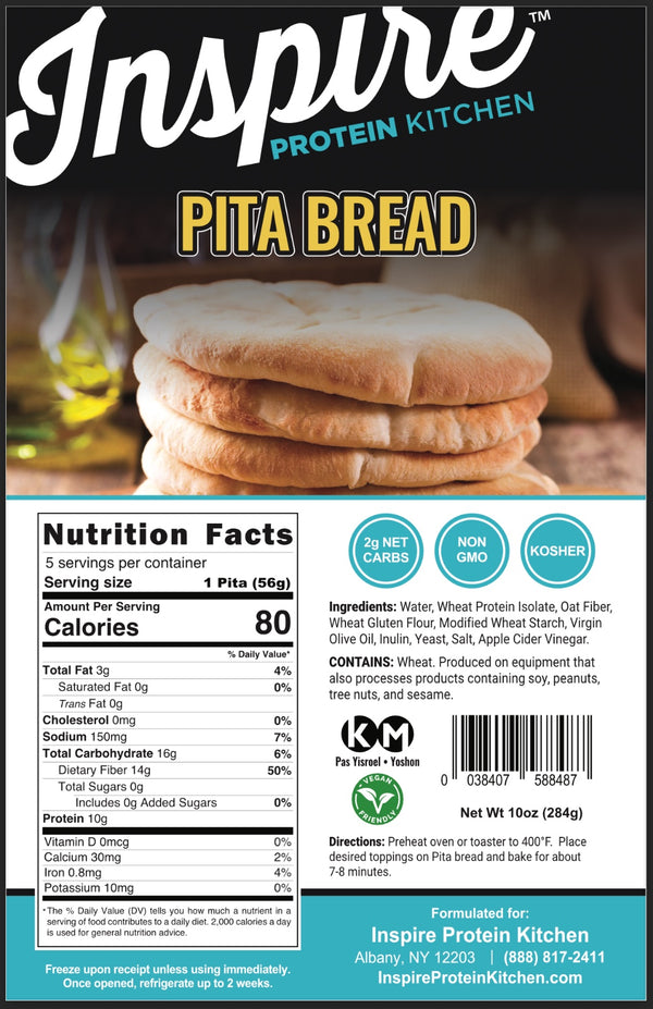 Inspire Protein Kitchen Pita, 10oz (284g)