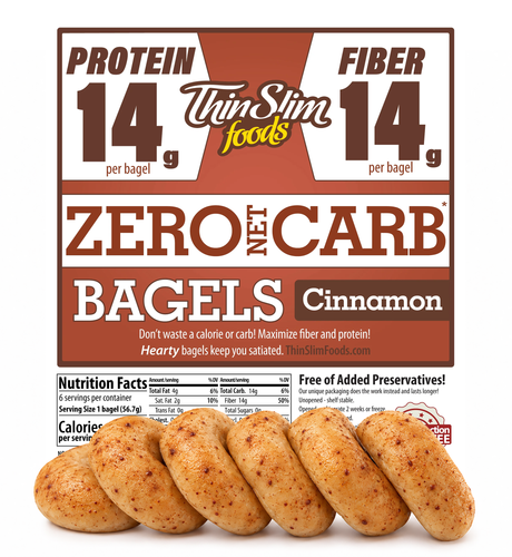 Bagels ThinSlim Foods zéro glucide net - Cannelle / Paquet individuel (6 bagels)
