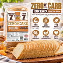 ThinSlim Foods Plain Thin Sliced Zero Net Carb Bread with 7 grams of protein, 7 grams of fiber and 45 calories per two slices.