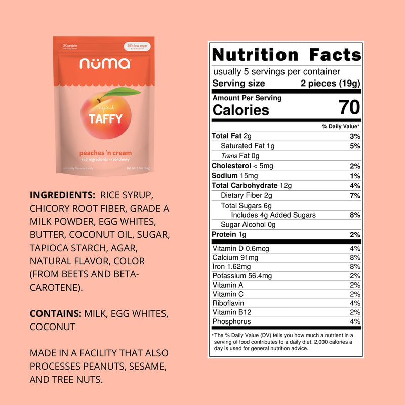 Numa Foods Good-For-You Taffies, 3.3 oz