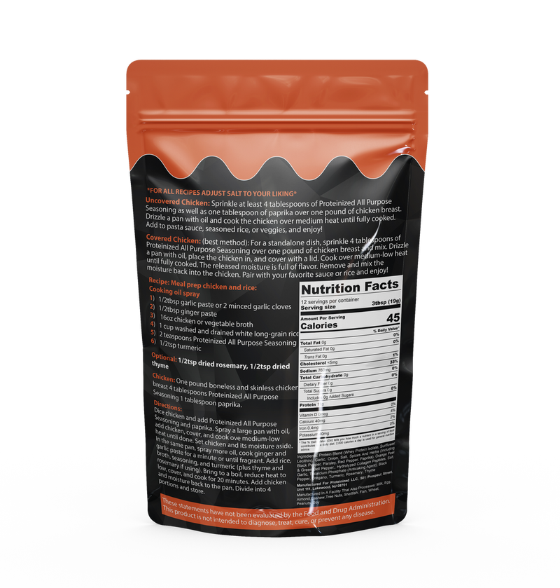 Proteinized Protein Seasoning - 132g Protein per Bag