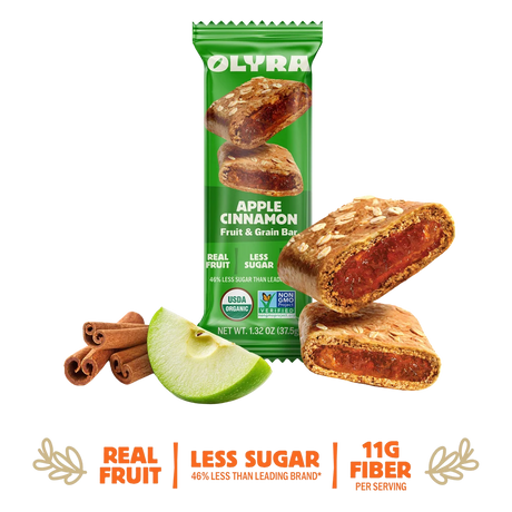 Olyra Fruit & Grain Bars, 5.3 oz - Apple Cinnamon