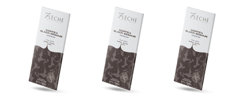 Flèche Healthy Treats Sugar-Free Coffee & Black Sesame Artisan Dark Chocolate