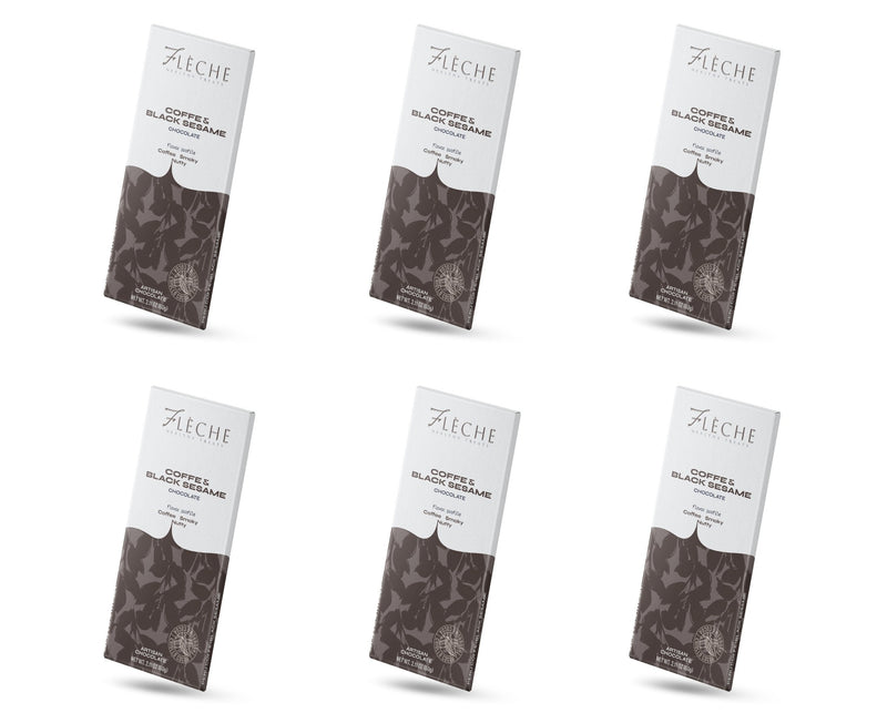 Flèche Healthy Treats Sugar-Free Coffee & Black Sesame Artisan Dark Chocolate