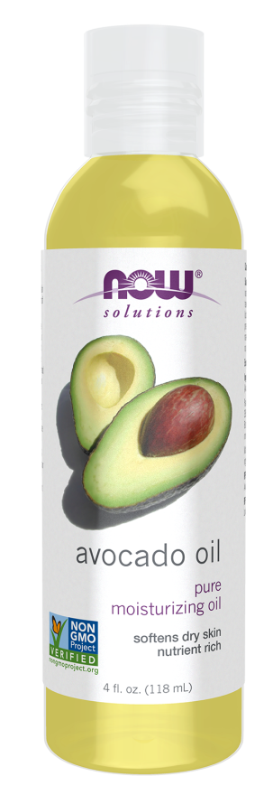 Huile d'avocat NOW, 118 ml.