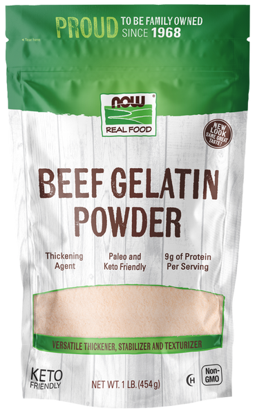 beef gelatin and glutathione NOW Powder 1 lb. by NOW Derma Glow