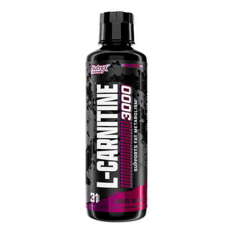 Nutrex L-Carnitina Líquida 3000, 31 porciones (466 ml) - Explosión de bayas