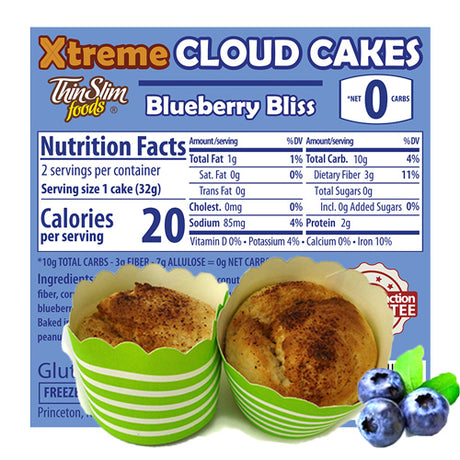 Gâteaux nuage extrêmes ThinSlim Foods - Délice de myrtille / 6 paquets doubles