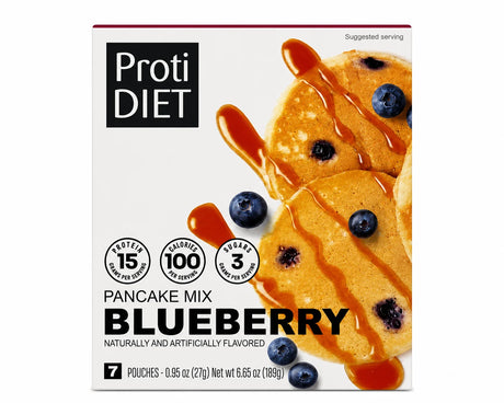 Proti Diet Protein Pancake Mix, Blueberry, 7 Pouches - 1-Pack