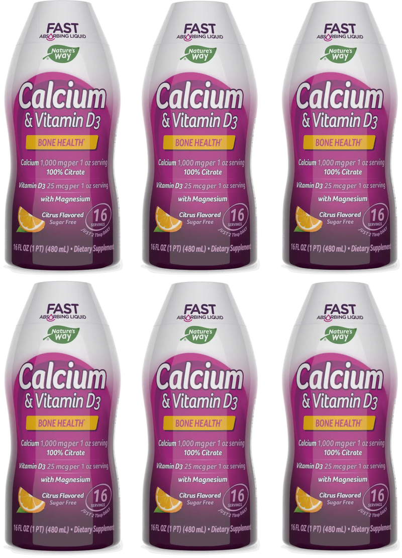 Calcium Citrate and Vitamin D3 Liquid by Nature's Way - Natural Citrus Flavor
