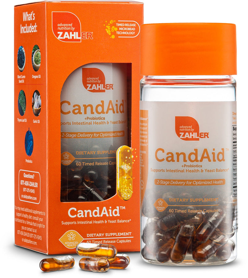 CandAid +Probiotics Kosher Capsules by Zahler