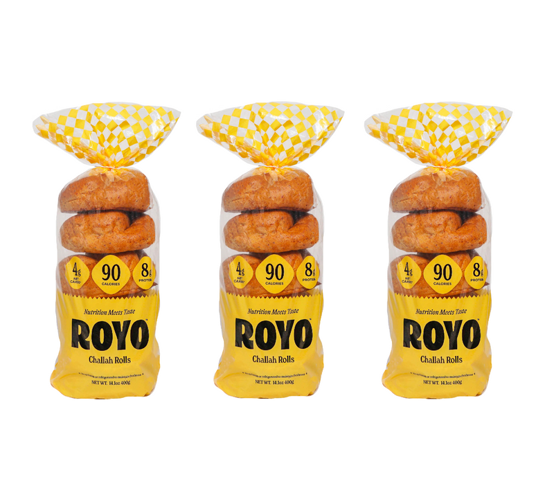Royo Bread Co Low Carb Challah Rolls, 6 rolls