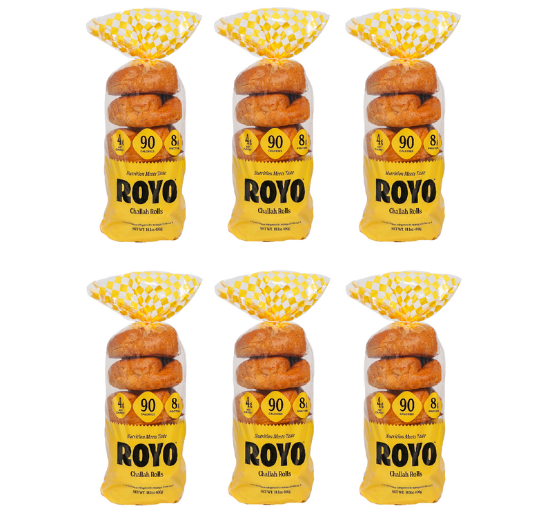 Royo Bread Co Low Carb Challah Rolls, 6 rolls