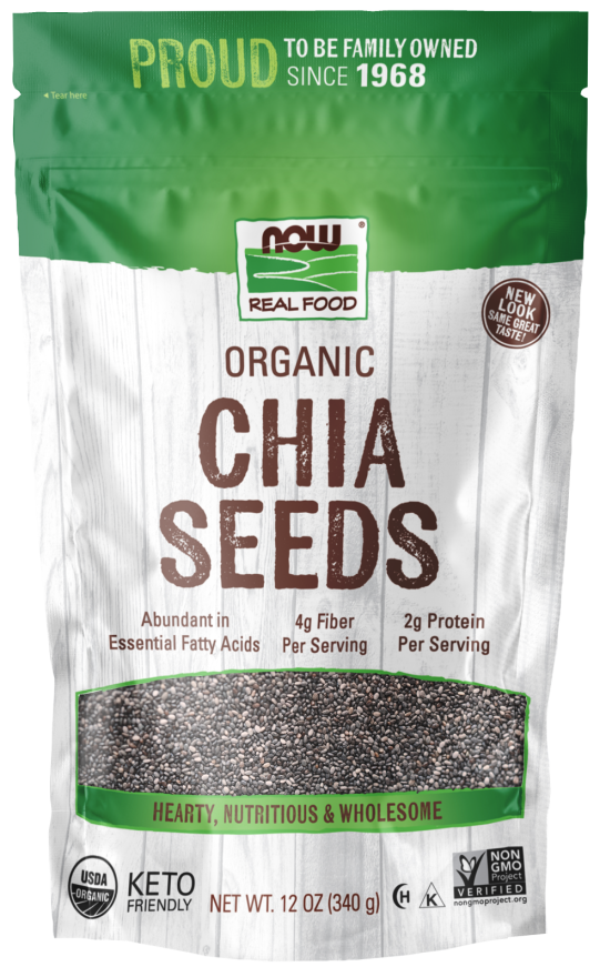 NOW Chia Seed, Organic 12 oz. by NOW | Netrition