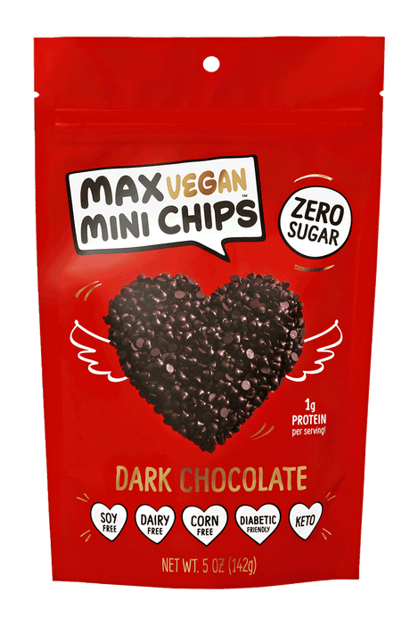 Know Brainer Foods Max Vegan Zéro Sucre Mini Pépites - Chocolat Noir - Un sac