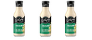 Three bottles of G. Hughes Zero Sugar Coleslaw Dressing are displayed side by side, featuring a creamy, light-colored dressing in clear bottles with black and green labels.