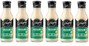 Six bottles of G. Hughes Zero Sugar Coleslaw Dressing are lined up, each featuring a black label with green accents, highlighting its gluten-free and dairy-free qualities.