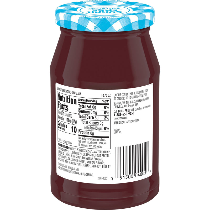Smuckers Sugar Free Jam, 12.75oz