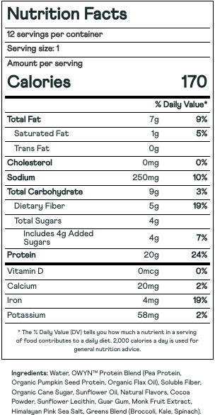OWYN Plant-Based Protein Shake 20g