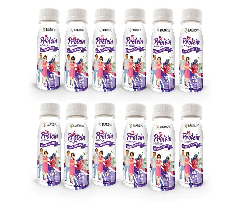 BariatricPal 15g Whey & Collagen Complete Protein Shots - Cran Grape