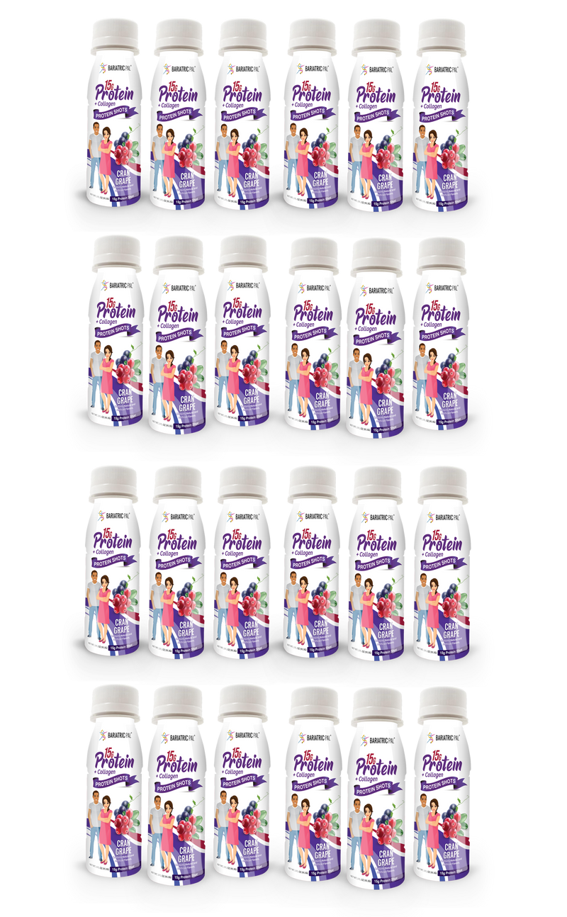 BariatricPal 15g Whey & Collagen Complete Protein Shots - Cran Grape