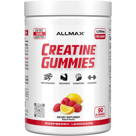 AllMax Nutrition Creatine Gummies- Sugar Free - Raspberry Lemonade / 90 Gummies
