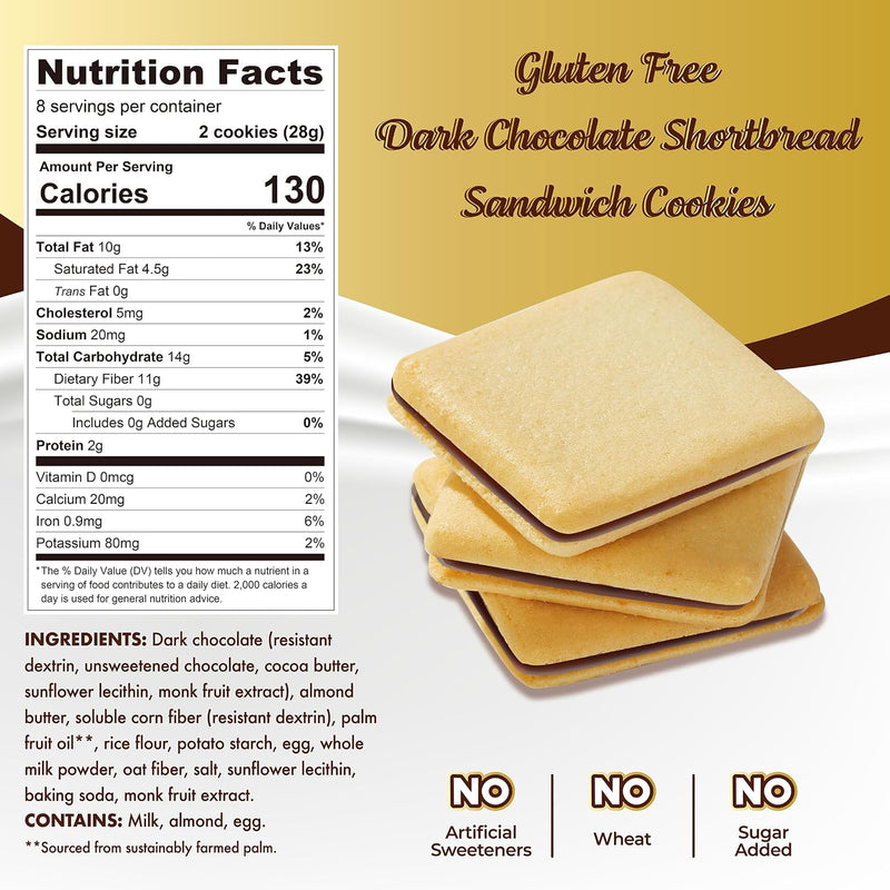 ChocZero Jolies Dark Chocolate Cookies, 8 oz