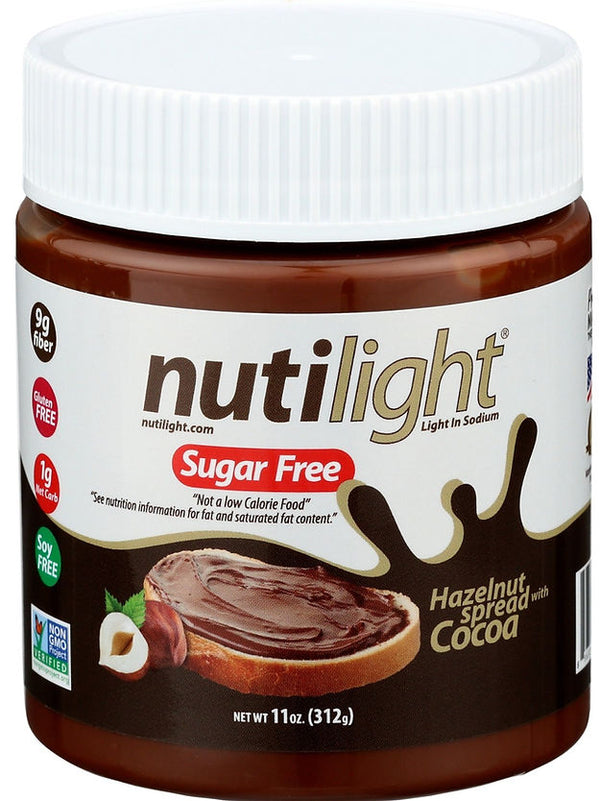 Nutilight Sugar Free Hazelnut Spread with Cocoa 11 oz