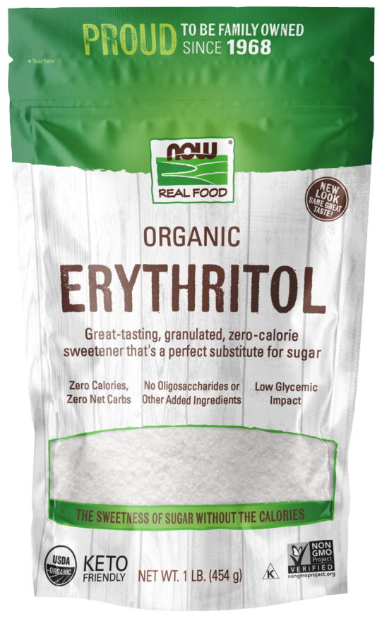 NOW Erythritol Granular, Organic 1 lb.