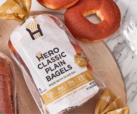 Hero Low Carb Bagels, 5 bagels - Liso Clásico