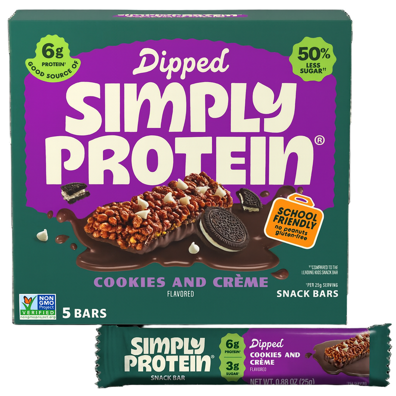 SimplyProtein Dipped Snack Bars, 5 bar box