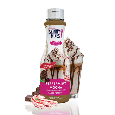 Jordan's Skinny Mixes Sugar Free Sauce Topping, 12 fl oz - Peppermint Mocha (Seasonal)