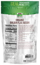 NOW Golden Flax Seeds, Organic, 16 oz.