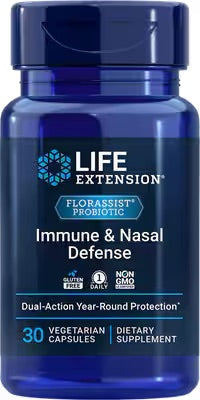 Life Extension FLORASSIST® Probiótico para la Inmunidad y Defensa Nasal 30 cápsulas vegetarianas