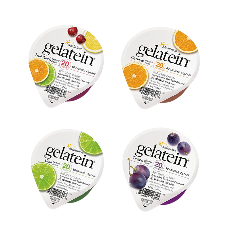Gelatein® 20g Collagen & Whey Gelatin Cups by Medtrition - Variety Pack