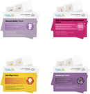 Four product patches are displayed, each labeled with their benefits: Nausea Relief, Slim Trim Appetite Suppressant, B12 Plus, and Berberine, all designed to support various health needs.