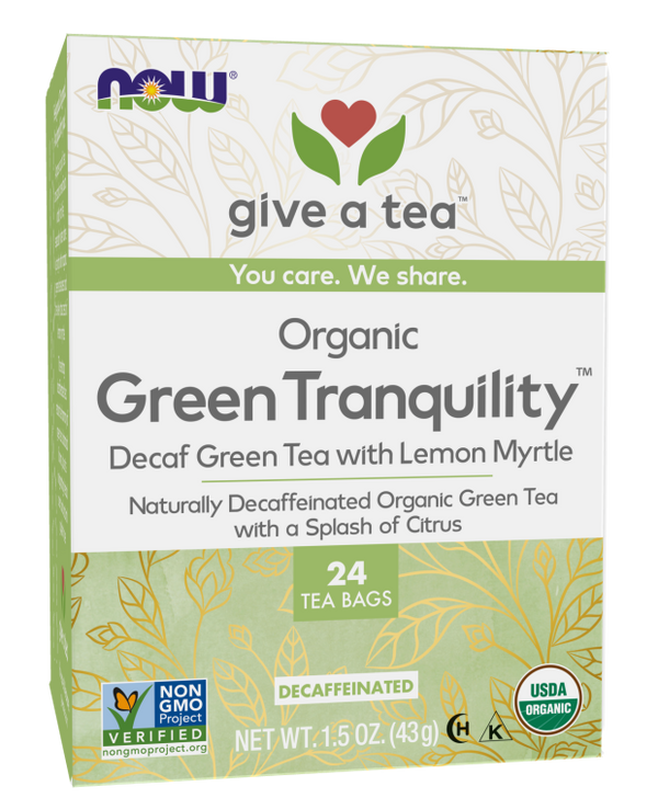 NOW Green Tranquility Tea Bags with Lemon Myrtle 24 tea bags