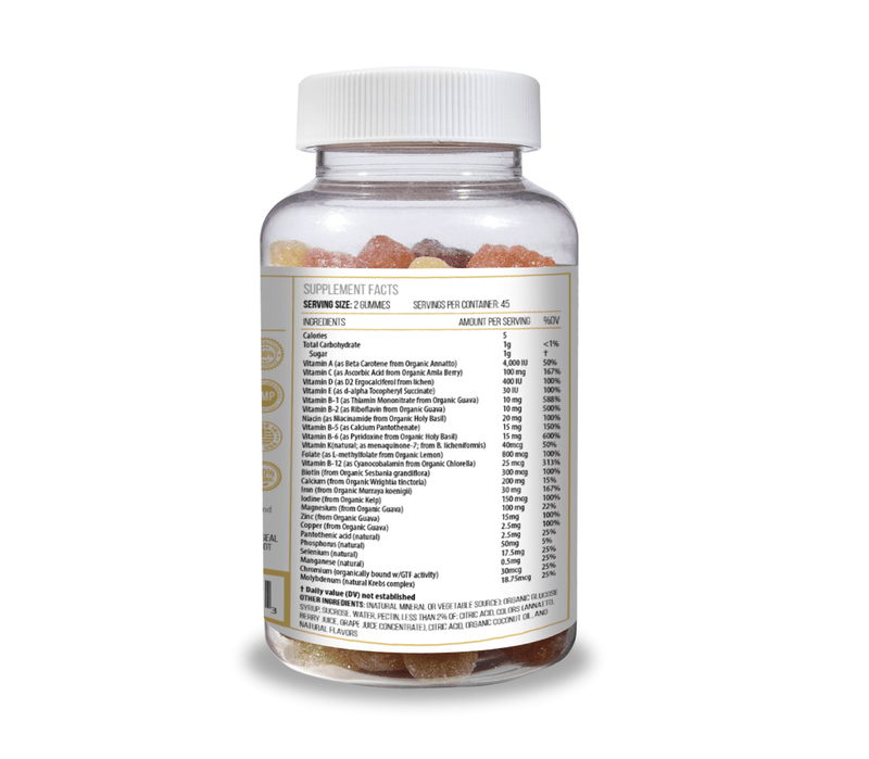 Actif Organic Bariatric Gummies with 25 Organic Vitamins & Minerals