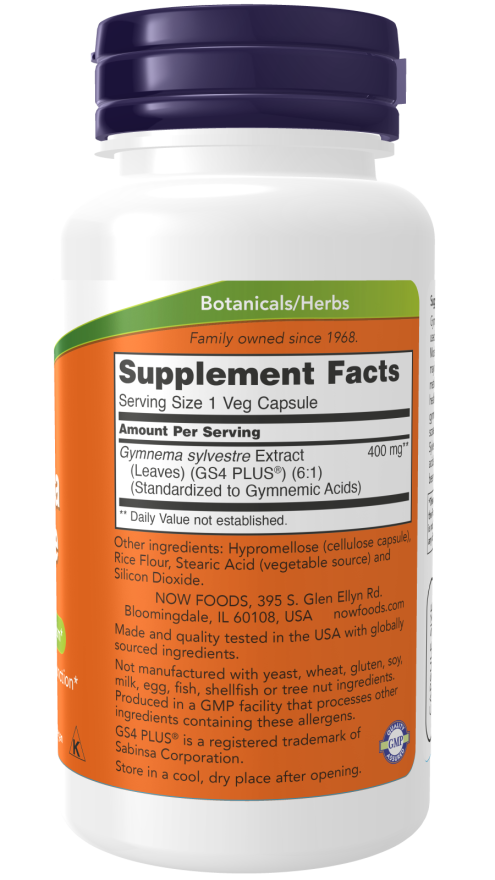 NOW Gymnema Sylvestre Extract 90 veg capsules