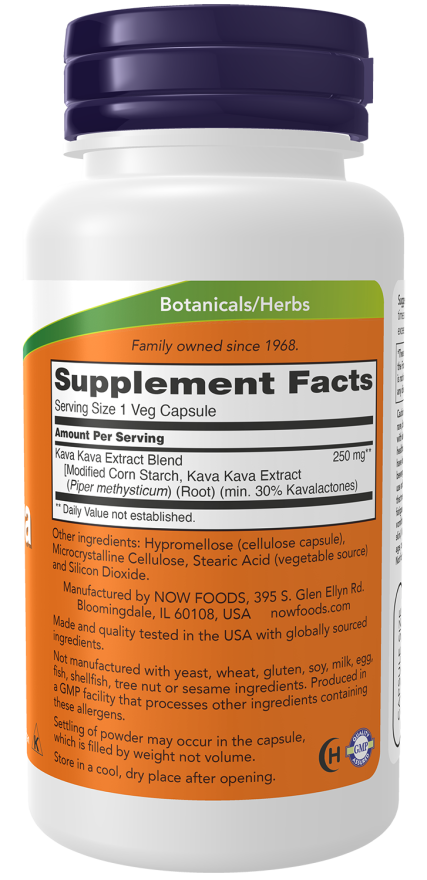 NOW Kava Kava Extract 120 veg capsules