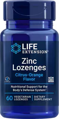 Life Extension Pastilles de Zinc - Orange Citronnée 60 Pastilles Végétariennes